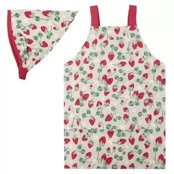 Friends Hill Kids Apron Beige L, Flowberry,