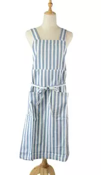Friends Hill Long Apron Dry Blue