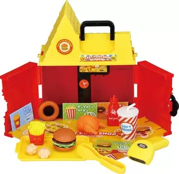 Friendship Play Fast Food For Play No Batteries Bag Примерно 182 x 93 x 210 Возраст 3 и старше Игрушка, Дом, Магазин, Дети, Магазин, Портативный, Требуется,