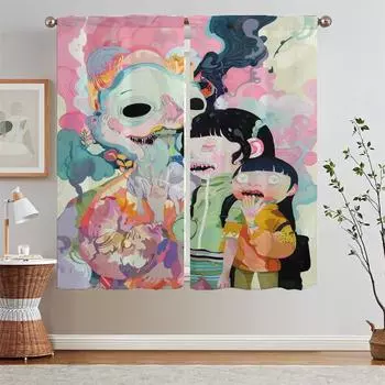 FriendsWithYou Fabric Curtain Tiebacks Window Blinds Luxury Curtains for Living Room on Sale Customs Free Shipping Products the W50xH70cmx2pcs-CL