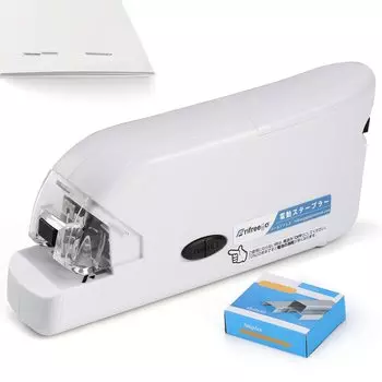 Frifreego Electric Small Staples до 20 10 Максимальное количество игл USB 4 AAA дополнительное хранилище для скоб Степлер, Автоматический, Степлер, листы, Нет. иголка, белый