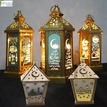 Frigg Eid Night Light Decoration Рамадан Карим Украшение для дома Рамадан Мубарак Мусульманский Исламский фестиваль Вечеринка DIY Украшение