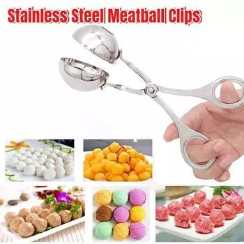 Фрикадельки из нержавеющей стали с зажимом для фрикаделек DIY Рыба Мясо Рисовые шарики Инструменты Формы Удобные Гаджеты Кухня Small-1pc