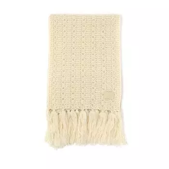 FRINGE KNIT SCARF 105244054004 OFF WHITE ONE SIZE [X Girl]