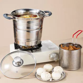 Фритюрница из нержавеющей стали, легко моется, многоцелевая, для жарки на гриле 3.5L