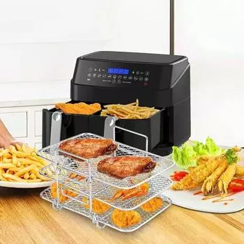 Фритюрница из нержавеющей стали, решетка для гриля, аэрогриль для выпечки, бытовые кухонные аксессуары, инструмент, уличная стойка для барбекю, кемпинга A-3pcs/set