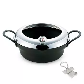 Фритюрница с индукционным нагревом Сделано в Оригинале Т Включено J-kitchens Термометр, 24 см, Совместимо, Газ, Япония, Kankiri-kun
