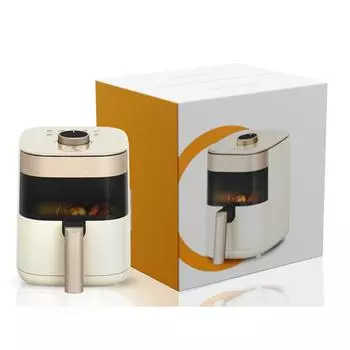 Фритюрница с видимым окном 4,5 л, большая емкость, бездымная масляная кухонная фритюрница для куриных крылышек L