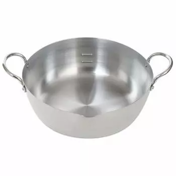Фритюрница Urushiyama Metal Industry 24 см Из нержавеющей стали Мощная тепловая энергия, позволяющая сделать картофель фри хрустящим Совместимость с газом и ИН Нержавеющая сталь Сделано в Японии