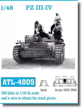 Friul Model Metal Movable Track Series German Panzer Tank Track Пластиковые детали для модели 1/48 3/4 1941-1944 ATL-4805