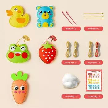 Frog Carrot Pendants Children s Sewing Toys Material Package Doll Making Children s Gifts A Set
