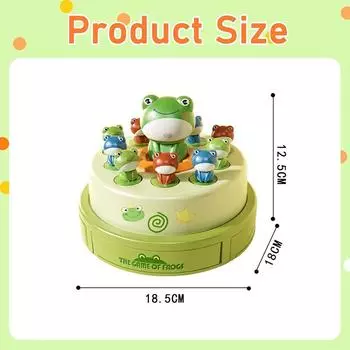 Frog Game Bounce and Catch Toys Musical Rotate Frog Pop Up Board Game For Kids