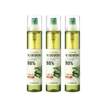 From Nature Aloe Vera 98% Успокаивающий гель-спрей 120 мл, 3 шт.