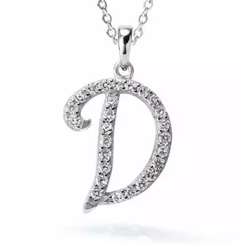 from New Initial Necklace D Alphabet Platinum Plated Silver 925 Hypoallergenic Women Gift [Gift York] Women s