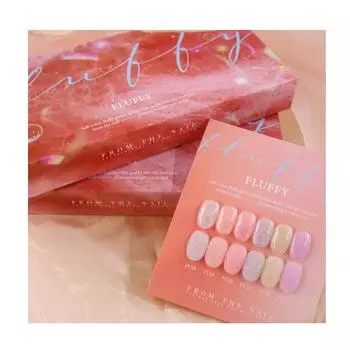 FROM THE NAIL Fluffy Velvet Gel Glitter Набор из 6 предметов