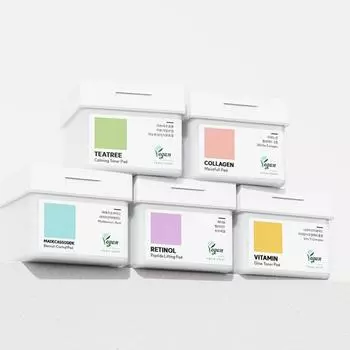 Fromnon 5 types of toner pads, 120 sheets / Vitamin Retinol, Tea Tree Collagen Madecassoside, Collagen Toner Pad, 1 piece, 120 sheets