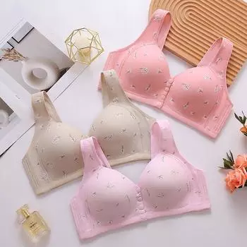 Front buckle large size mother model without steel ring, sub-breast underwear, women s big breasts show small back bra cover 36/80BC