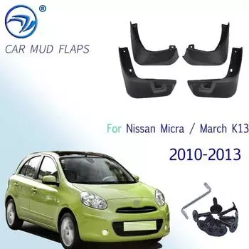 Передние и задние автомобильные брызговики для Nissan Micra/Mart K13 2010 2011 2012 2013 Брызговики Брызговики Fender
