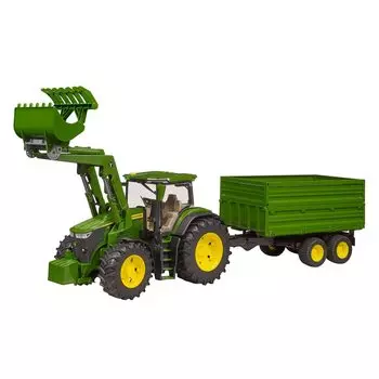 Фронтальный погрузчик bruder JD 7R 350 Самосвальный прицеп BR03155 &