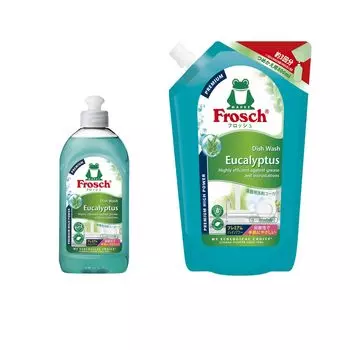 Frosh Средство для мытья посуды Эвкалипт 300 мл Сменный блок 800 мл Набор + синий