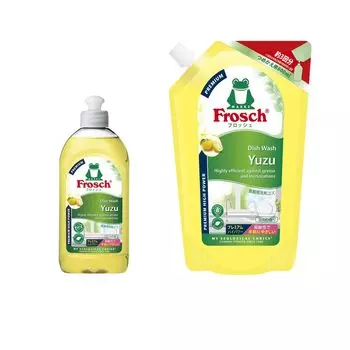 Frosh Средство для мытья посуды Yuzu 300 мл 800 мл Сменный набор + жёлтый