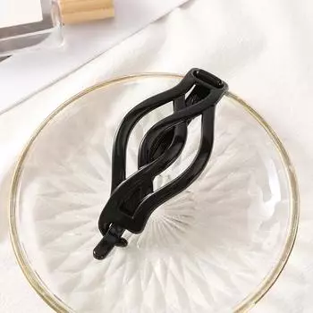 Frost Black Hair Bun Hairpin Hollow Hair Clip Girls Women Ponytail Hair Clip Fashion Retro Hair Accessories Headwear Hairpin