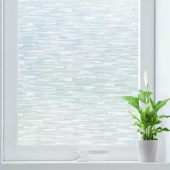 Frosted Glass Window Film Privacy Static Cling UV Blocking Removable Opaque Stickers Vinyl Non Adhesive for Home Office 30x100cm