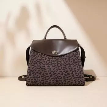 Frosted Leopard Print Bag Handbag Niche Large Capacity Commuting Versatile Backpack Backpack Women s Bag Practical