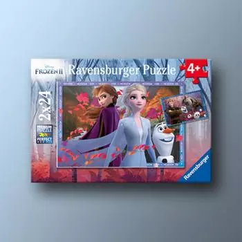 Frozen 2 Go on an Adventure 2X24 Piece Ravensburger IV Puzzle, популярная корейская настольная игра