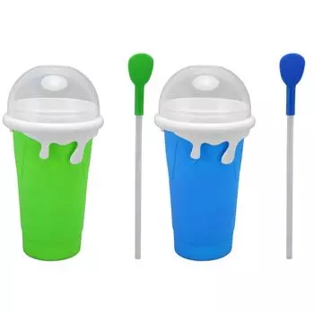 Замороженный стаканчик многоразовый взрывобезопасный мягкий силиконовый стаканчик для замороженных напитков Blue