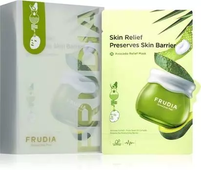 Frudia Увлажняющая тканевая маска с авокадо и успокаивающим эффектом TU прозрачный