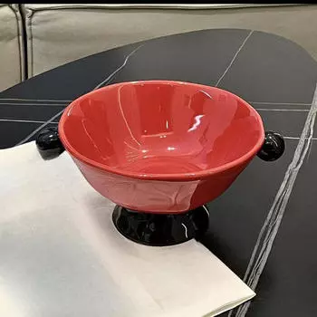 Фруктовая чаша с двойной ручкой из бисера, корзина, многоцелевой поднос для орехов, домашний декор, кухонное хранение