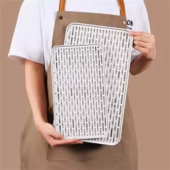 Fruit Cup Drain Tray Plastic Water Cup Drain Rectangular Home Accessories Storage Tray Double Layer Fruit Vegetable Tea Tray