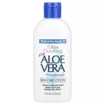 Fruit of the Earth, Алоэ Вера с натуральными ингредиентами, лосьон для ухода за кожей, 4 жидких унции (118 мл)