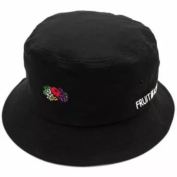 FRUIT OF THE LOOM Logo Embroidery Bucket Hat Unisex Hat Cap Bucket Casual Hat Logo Men s Women s FTL Black