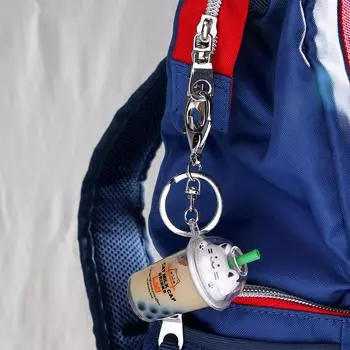 Fruit Pendant Cute Cat Acrylic Floating Bubble Fashion Accessories Key Chain Jewelry Key Ring розовый