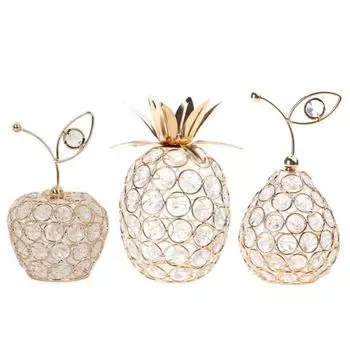 Fruit Shaped Decorations Craft Modern Artificial Crystal Decorations for Desk