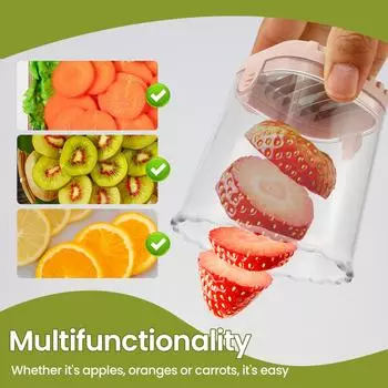 Fruit Slicer Cup Safe Strawberry Slicer Portable Banana Cutter Multipurpose Detachable Fruit Slicer Creative Fruit Cutter