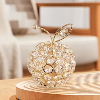 Фруктовая Статуэтка Искусственная Фигурка Настольное Украшение Коллекционная Скульптура Настольная Apples Gold