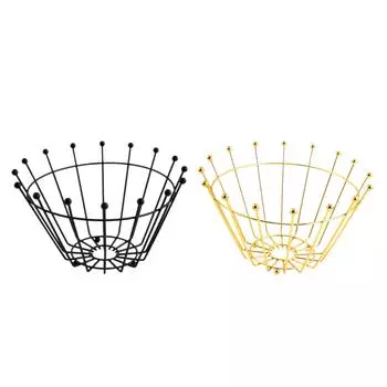 Корзина для хранения фруктов, корзина для хлеба, фруктовая чаша для фермерского дома чёрный