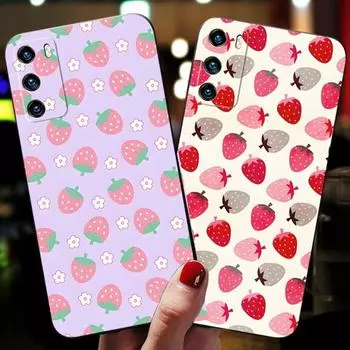 Fruit Strawberry Phone Case For Honor X20 X9 30 60 10 Pro 50 20i 70 SE V9 X30 V40 V30 V20 X10 Max Shockproof Back Cover HONOR 10