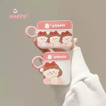 Fruit tea girl подходит для защитного чехла Apple AirPods2 soft pro 2 Bluetooth-гарнитура чехол 3-го поколения силиконовый мягкий и милый airpods Pro белый