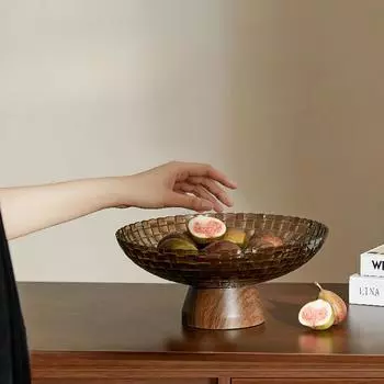 Fruit Tray Living Room Coffee Table Household New Year Nut Snack Tray Light Luxury High-end Dried Fruit Tray Exquisite and High-quality Drainage