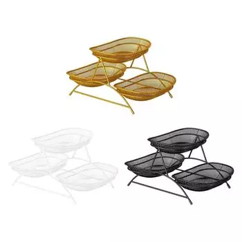 Fruit Tray, Serving Tray, Dessert Tray, Snack Container, Portable Snack Tray, Fruit Plate for Office, F чёрный