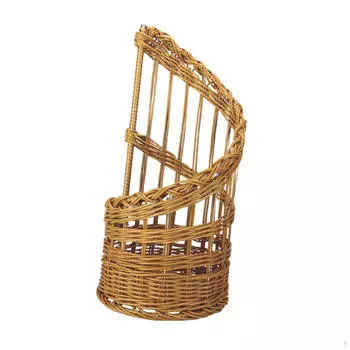 Fruit Vegetables Sundries Storage Basket, Wicker Bread Food Display Imitation Rattan