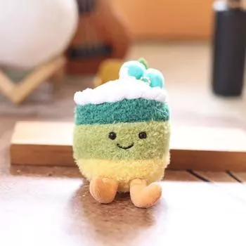 Fruitcake Plush Toy Cartoon Keychain Backpack Pendant Childrens Gift Holiday