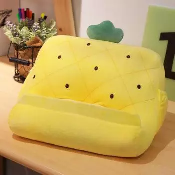 Fruits Tablet Stand Pillow Portable Triangle Tablet Holder Soft Plush Pillow Tablet Cushion Holder