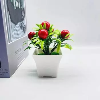 Фрукт Апельсин Красный Перец Чили Гранат Имитация Горшечного Искусственный Пластиковый Цветок Red Fruits