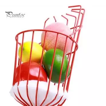 Фруктосъемник с корзиной из нержавеющей стали, сегментированный, с длинной ручкой, съемный многоцелевой фруктосъемник для авокадо, лимона, груши S