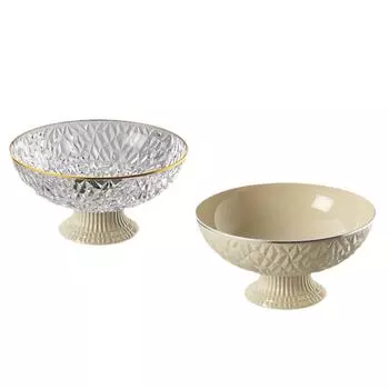 Фруктовая чаша на пьедестале, многофункциональная подставка для овощей на столешнице с дренажным подносом для сервировки на столешнице, украшение для домашней кухни